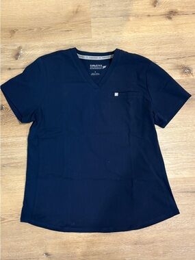 Fabletics navy scrub top